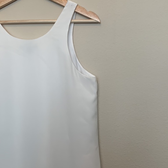 A/X Armani Exchange blue and white color block with asymmetrical hem dress - Picture 3 of 6